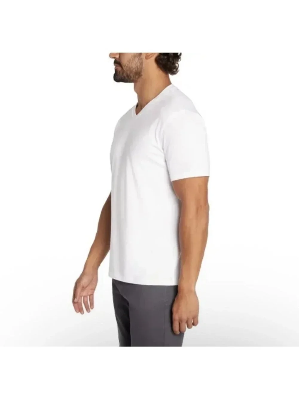 NWT 4 Pack Banana Republic Men's M  Essential V-Neck  LayerT-Shirts White  B1751
